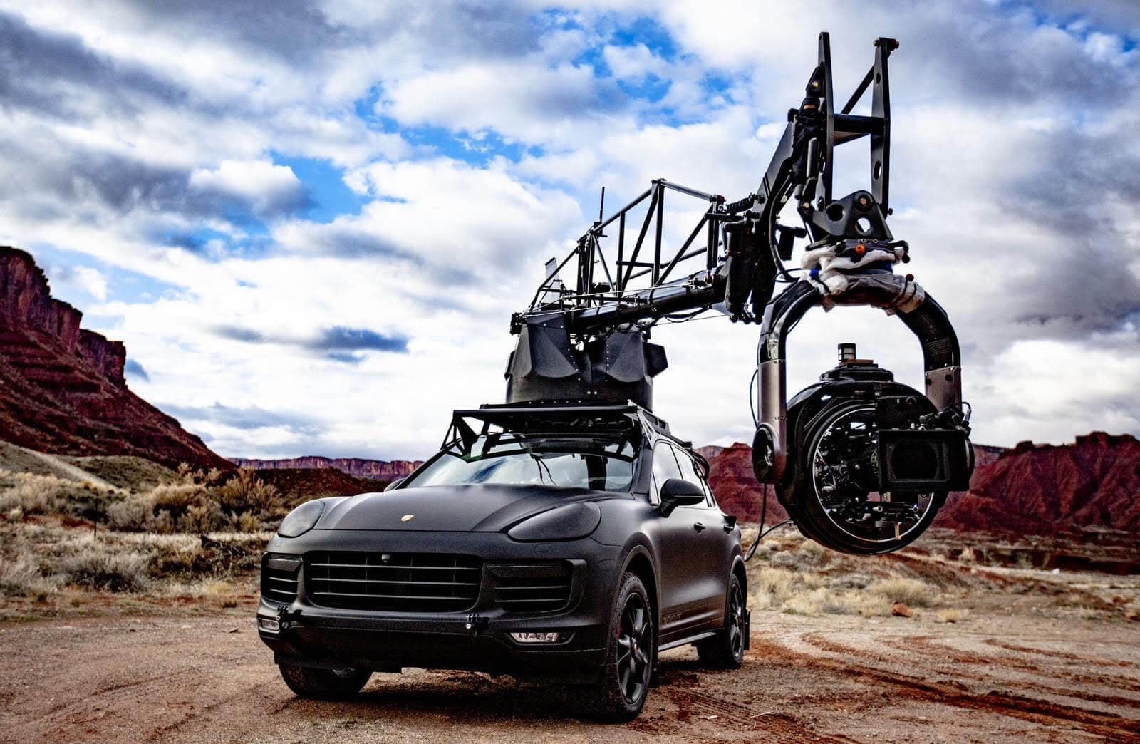 CineMoves Arm Car tracking shot setup