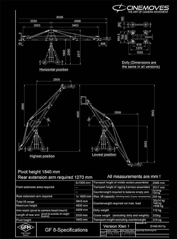 GF 8 Xtens specifications 1