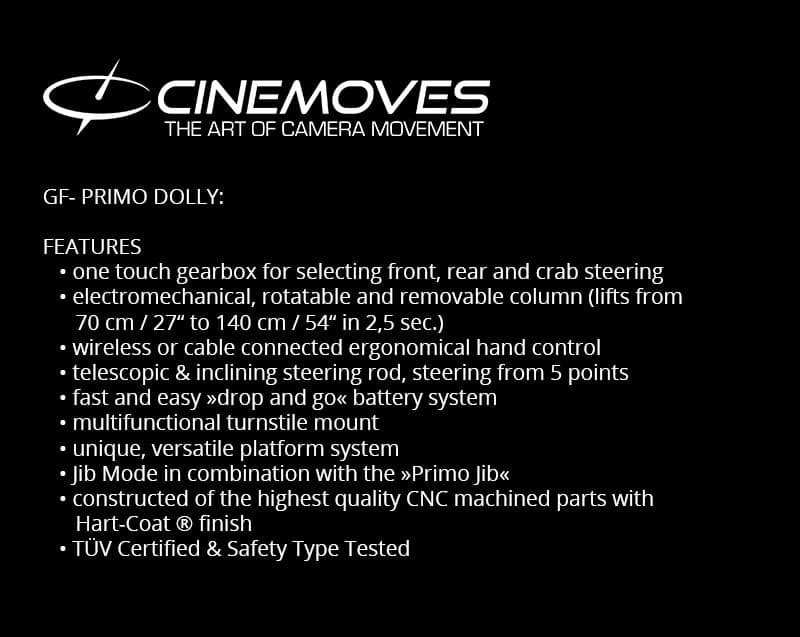 GF Primo Dolly specifications