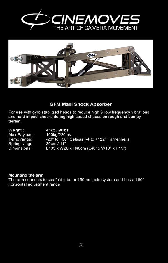 GFM Large Spring Mount specifications 1