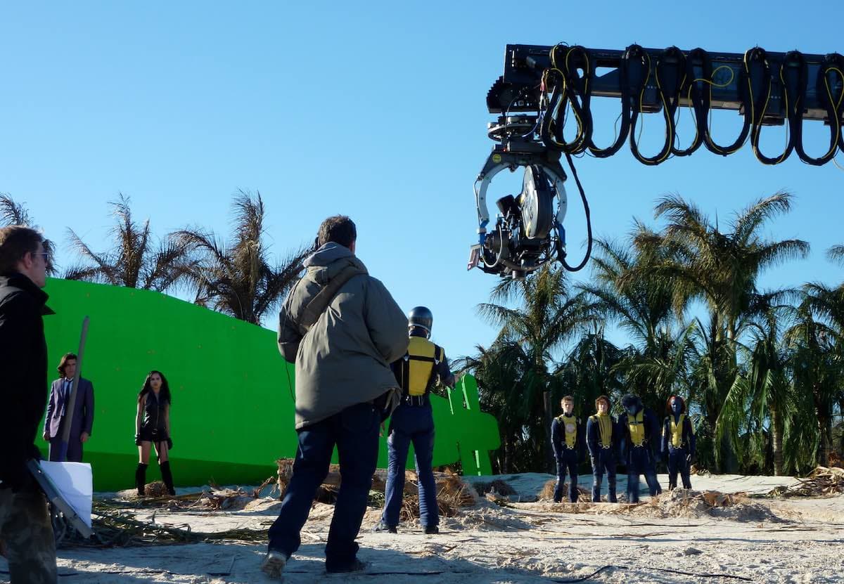 Libra Remote Head on green screen set