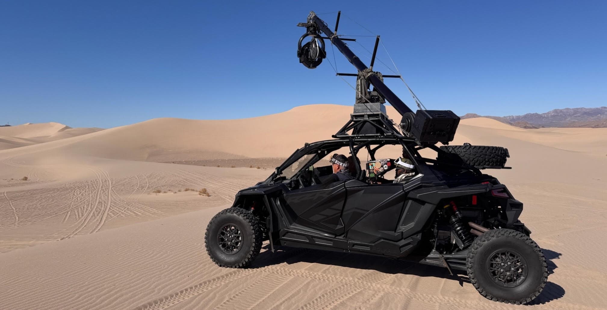 Polaris RZR on location in desert