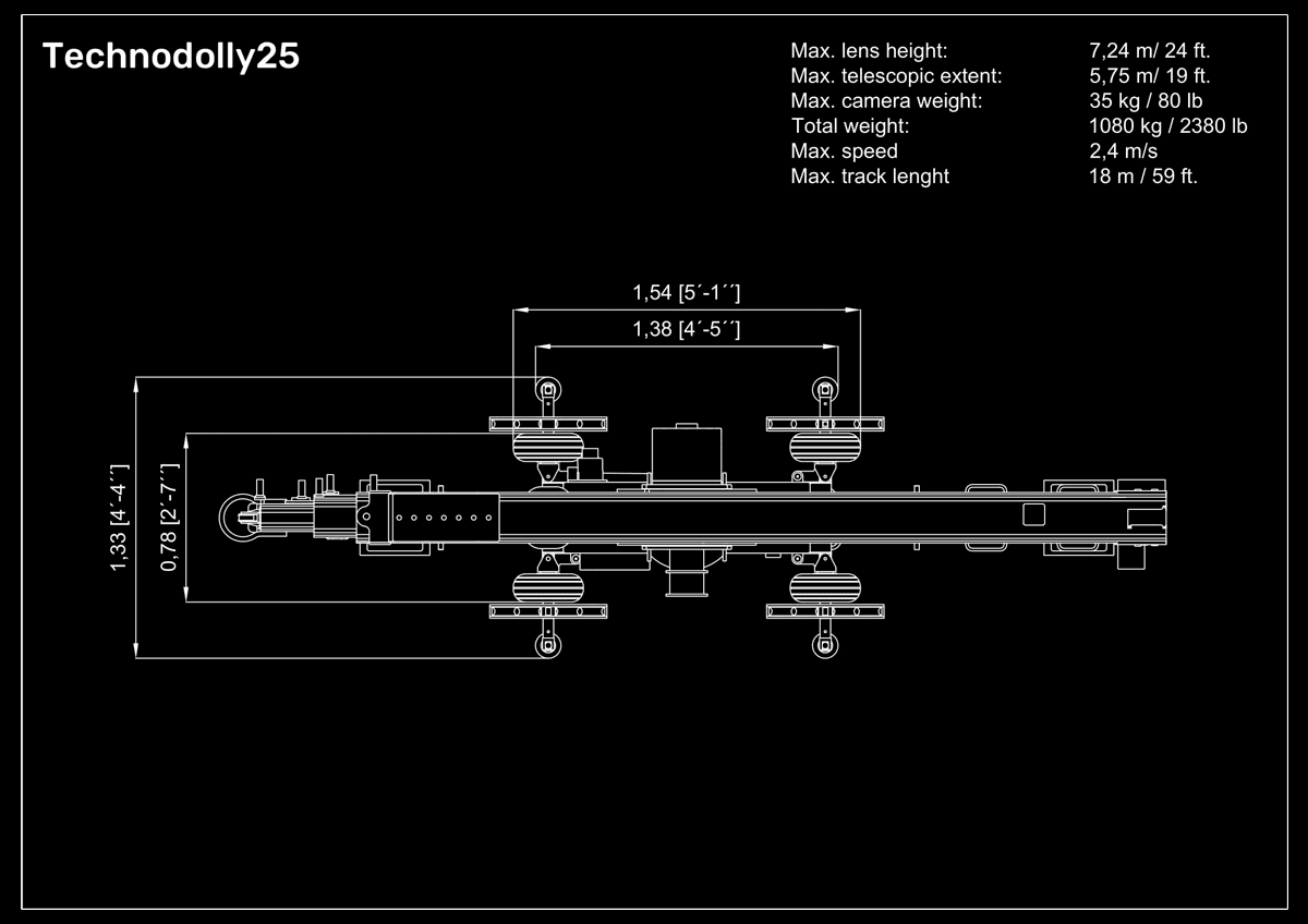 TechnoDolly 25' specifications 1