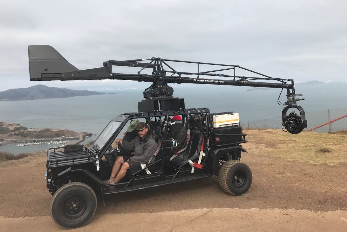 CineMoves Tom Car with remote Scorpio arm at Golden Gate