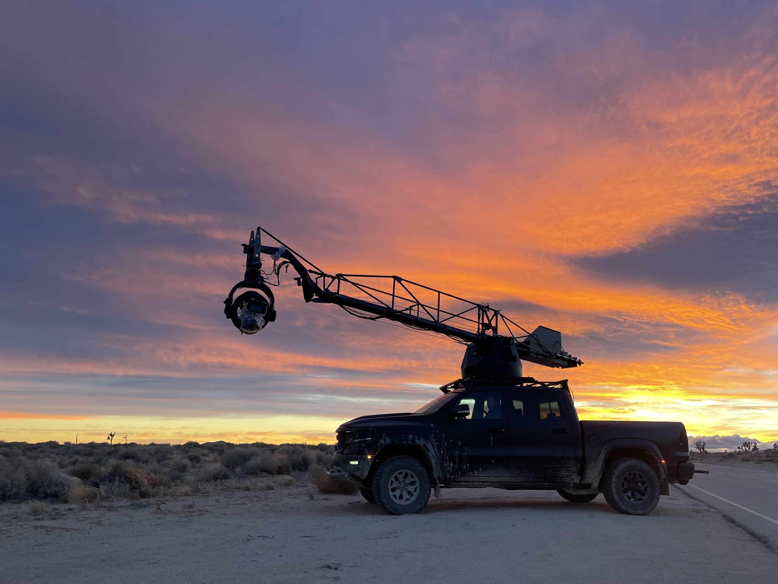 CineMoves TRX Arm Car with crane extended