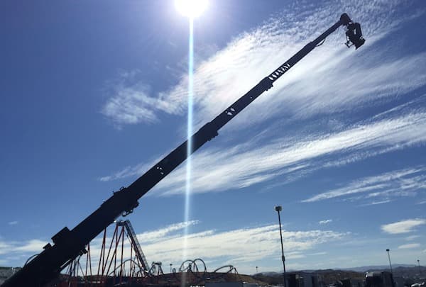 Crane on ride setup