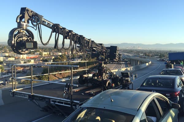 Oculus crane on freeway