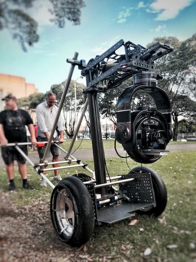 Oculus mounted on rickshaw