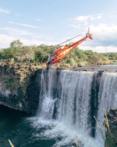 Shotover F1 at waterfall
