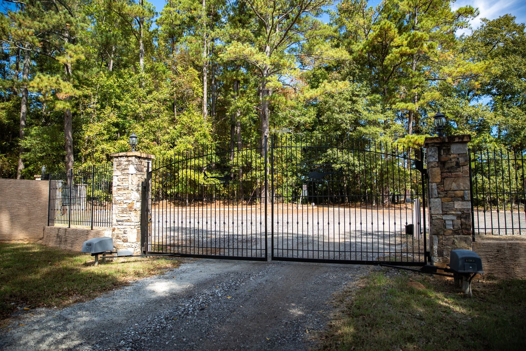 Gated entrance to airfield
